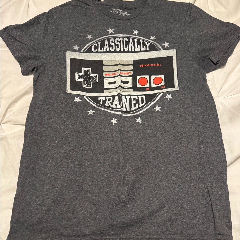 Nintendo Gray Classically Trained Tee Sz s